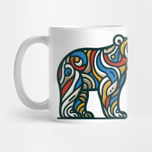 Bear illustration. Illustration of a bear in cubism style Mug